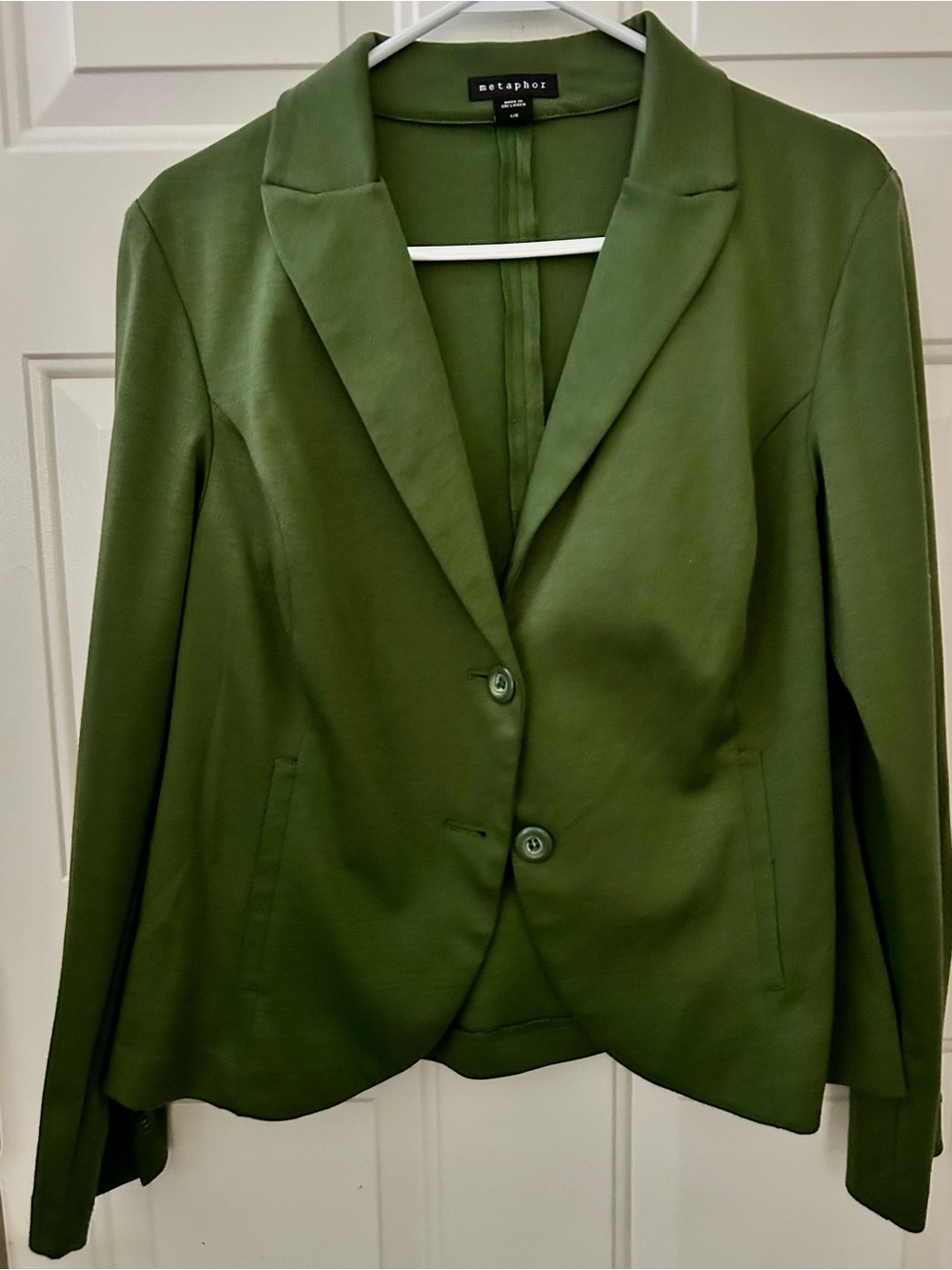 Metaphor Olive Green Women's Blazer Jacket
